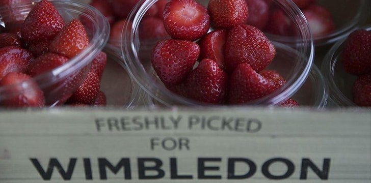 Tennis players enjoy strawberries too.