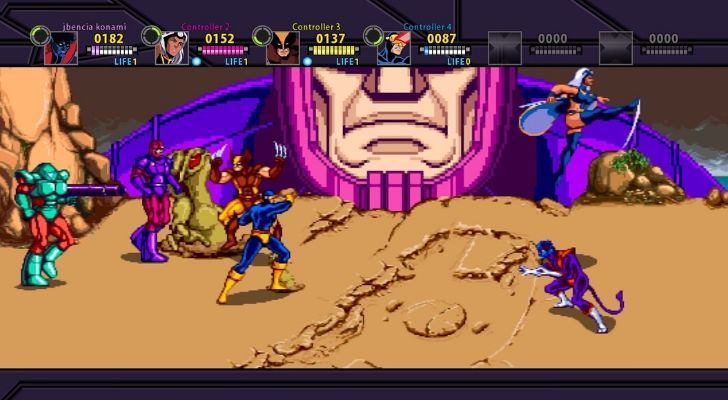 Retro screen shot of X-Men on the Atari games console.