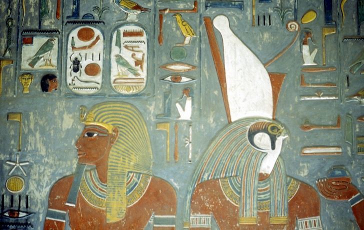 Art work of two pharaohs