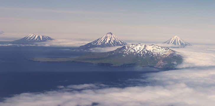 There are more than 130 active volcanoes in Alaska.