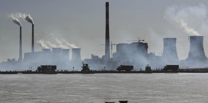 Smog coming from factories in China