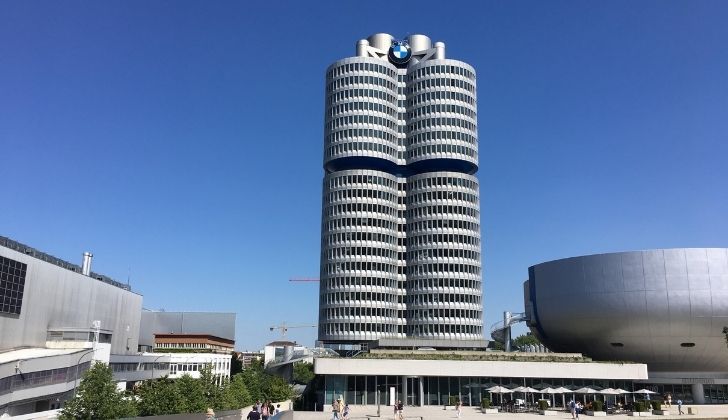 BMW skyscraper headquarters in Munich