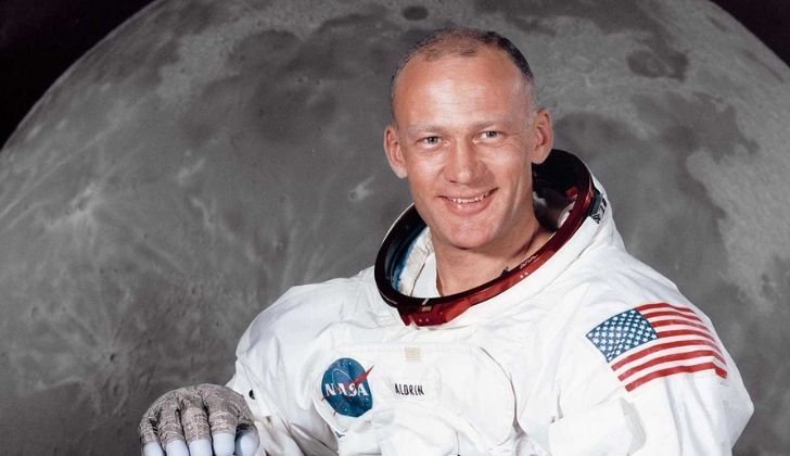 Buzz Aldrin in his space suite