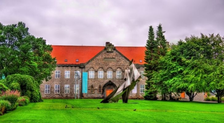 The beautiful Bergen Library building in Norway