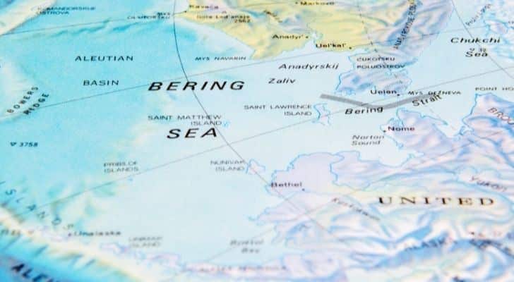 A map of the Bering Strait