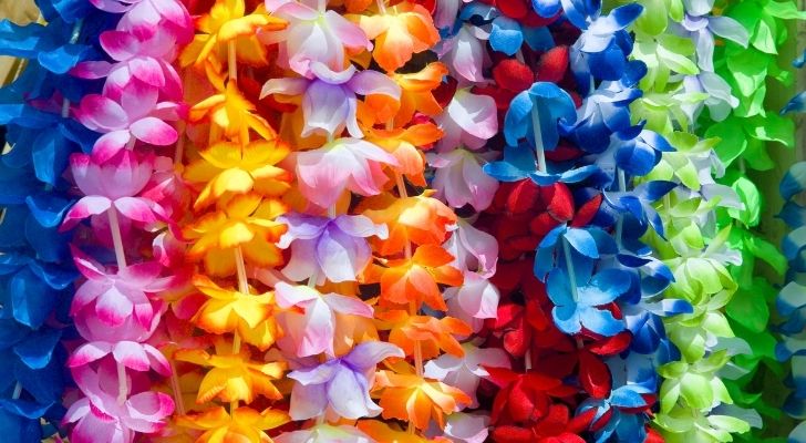 Lots of lei flowers