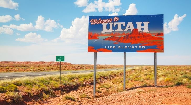 Utah welcome sign