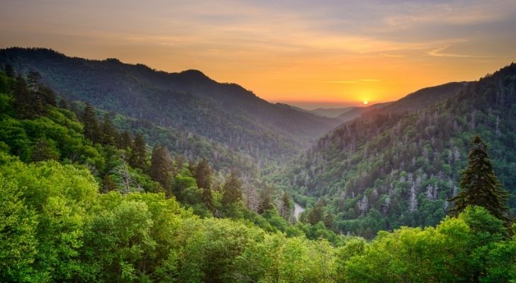 The Great Smoky Mountains in Tennessee