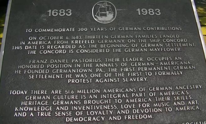 OTD in 1683: Thirteen Mennonite families arrived in Philadelphia from Germany.