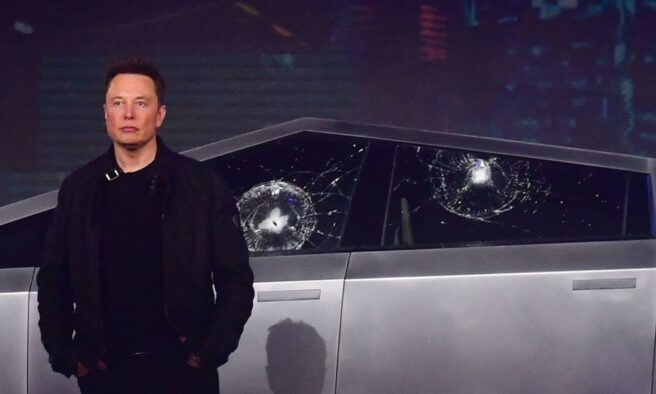 OTD in 2019: Elon Musk revealed Tesla's first electric cyber truck with shatterproof windows.