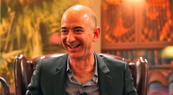 Jeff Bezos laughing