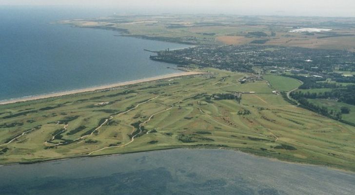 An aerial view of St. Andrew's Links