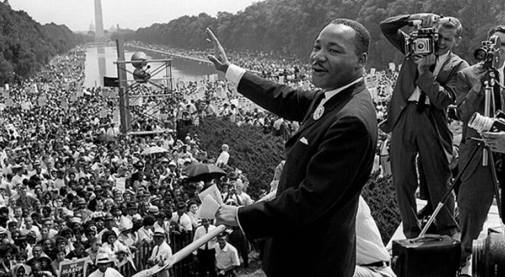 Martin Luther King Jr. at a rally