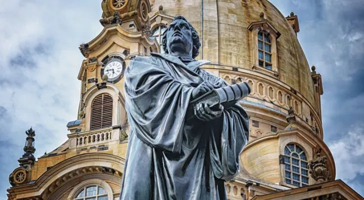 A statue of Martin Luther in Dresden, Germany