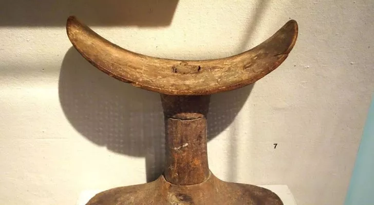 An ancient Egyptian head rest made out of wood