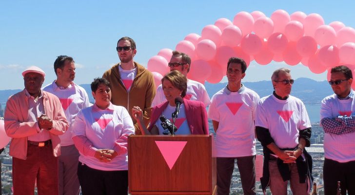 Congresswoman Pelosi at the Friends of the Pink Triangle ceremony