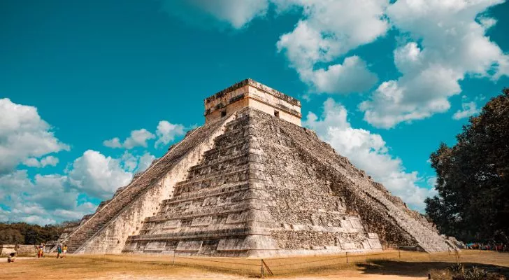 El Castillo, otherwise known as the Temple of Kukulcan, a Mayan pyramid at the Chichen Itza archeological site in Yucatan, Mexico.