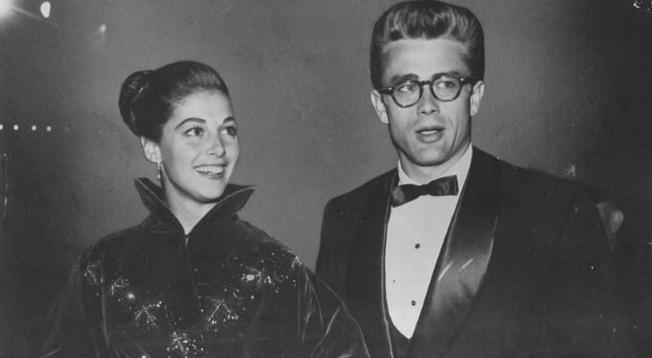 James Dean with Pier Angeli at the 1954 premiere of A Star Is Born