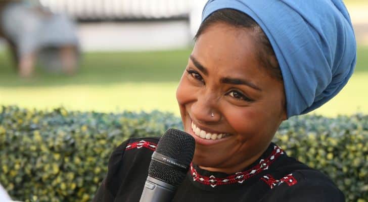 Nadiya Hussain at Hampton Court food fair