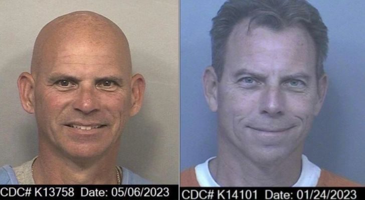 Mugshots of Lyle and Erik Menendez from their time in prison as adults