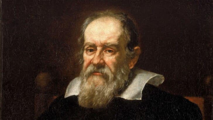 Portrait of Galileo Galilei, who is associated with the Leaning Tower of Pisa experiment